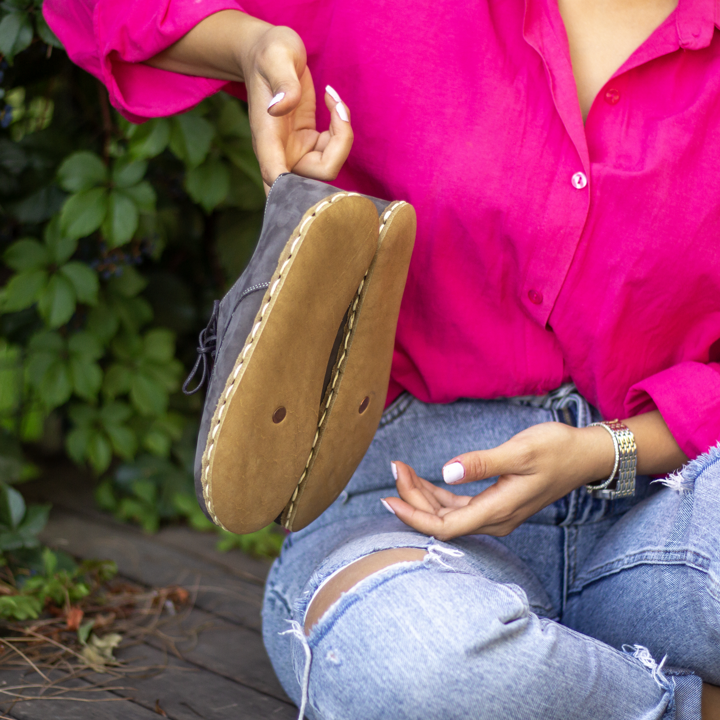 Earthing shoe copper, Grounded shoe, Handmadeshoes, All leather shoes, Minimalistic shoes, Genuin leather shoes, Flat short shoes, Ice Cream