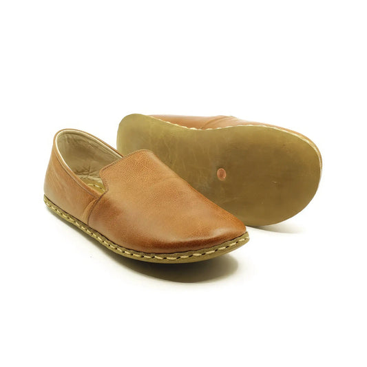 antique brown barefoot shoes for men leather style