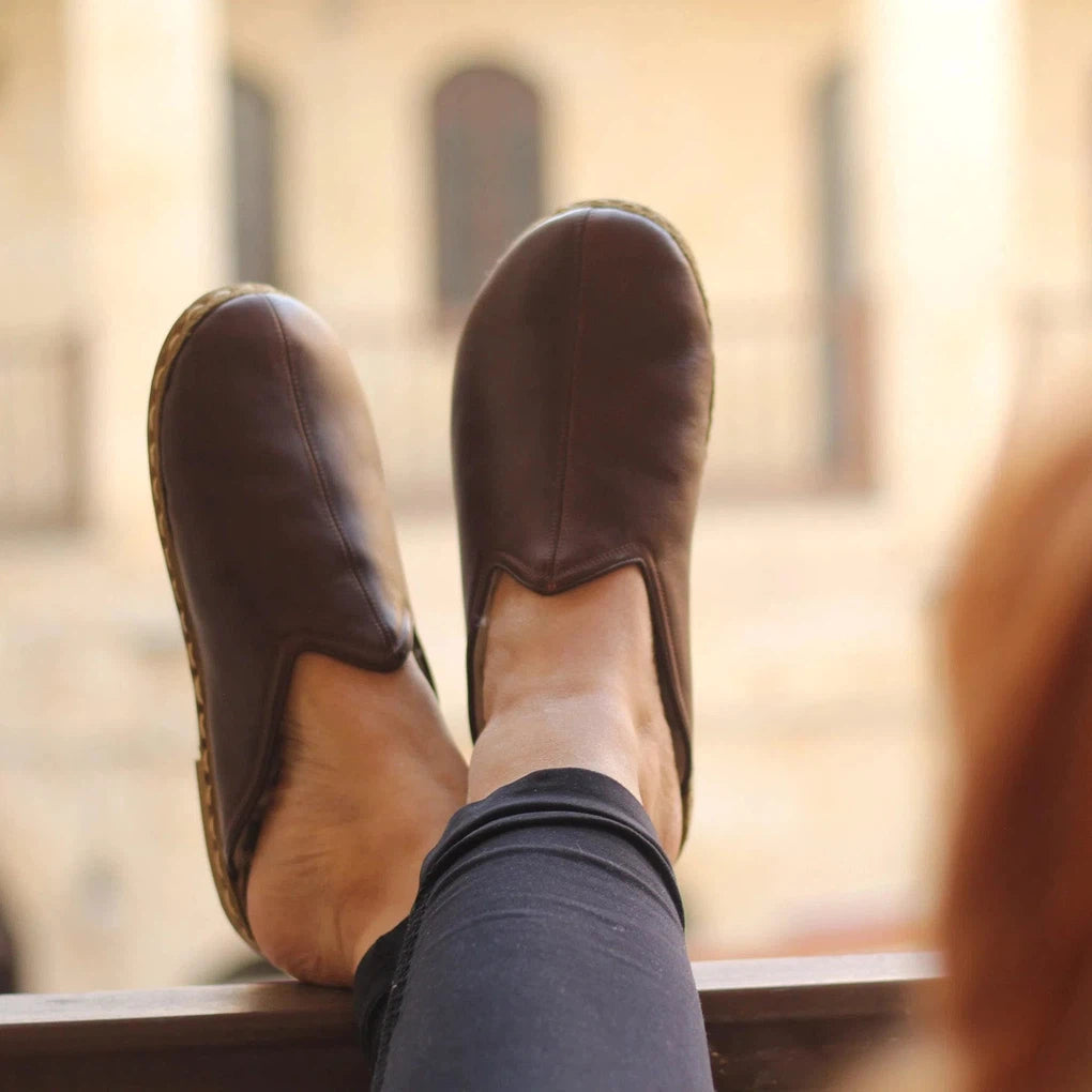 Barefoot Bitter Brown Close Toed Slippers-Slipper-nefesshoes-4-Nefes Shoes