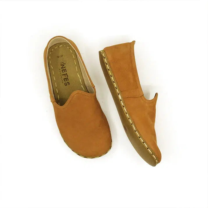 barefoot shoes mens nubuck orange