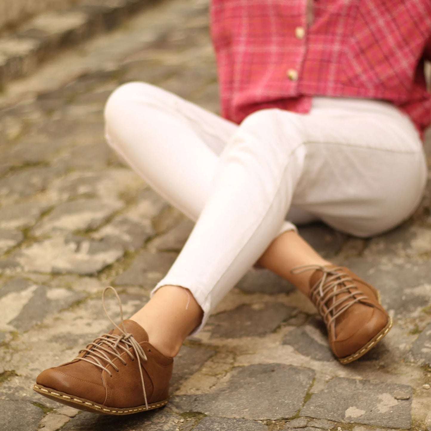 casual womens barefoot sneaker matte brown