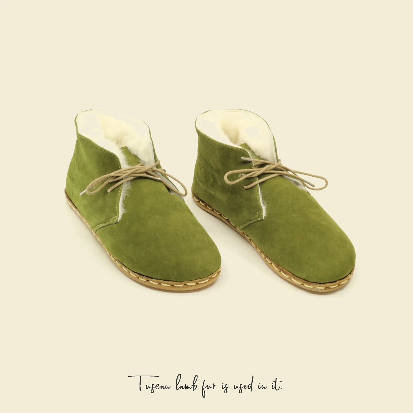 classic green barefoot ankle boots mens