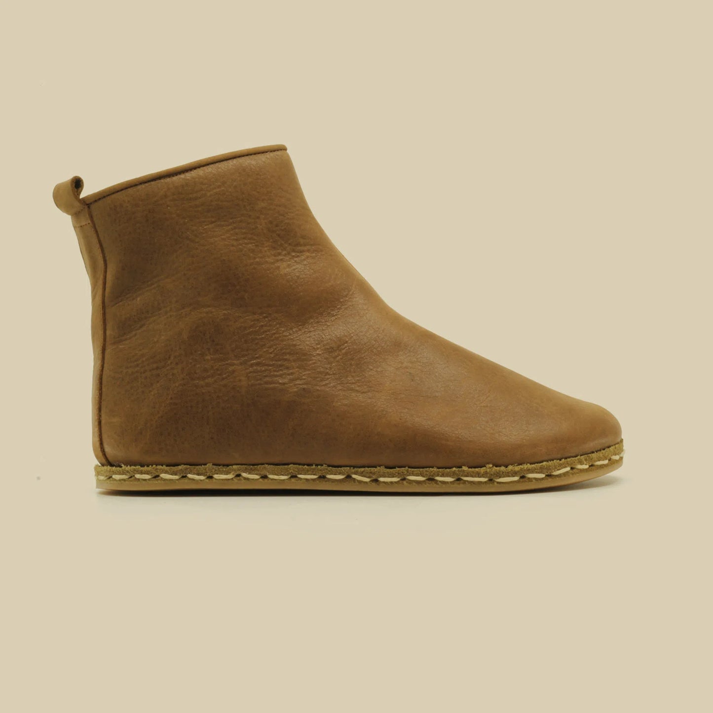 comfortable barefoot boots women matte brown zip design
