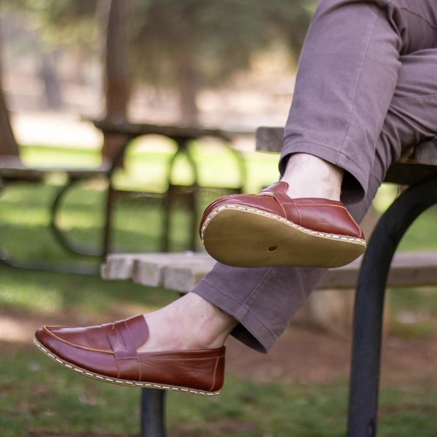 comfortable walking barefoot earthing shoes men tornado brown