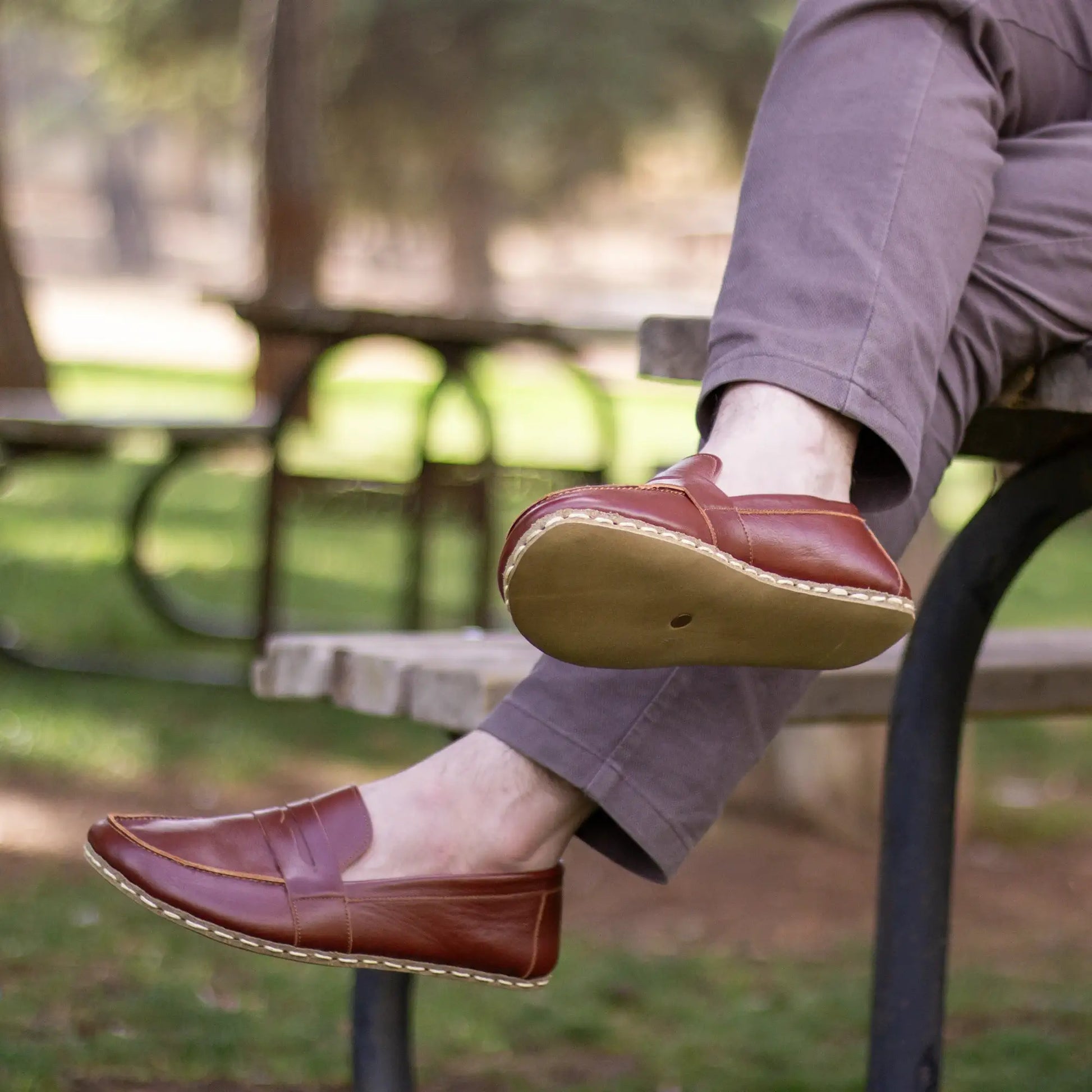 comfortable walking barefoot earthing shoes men tornado brown