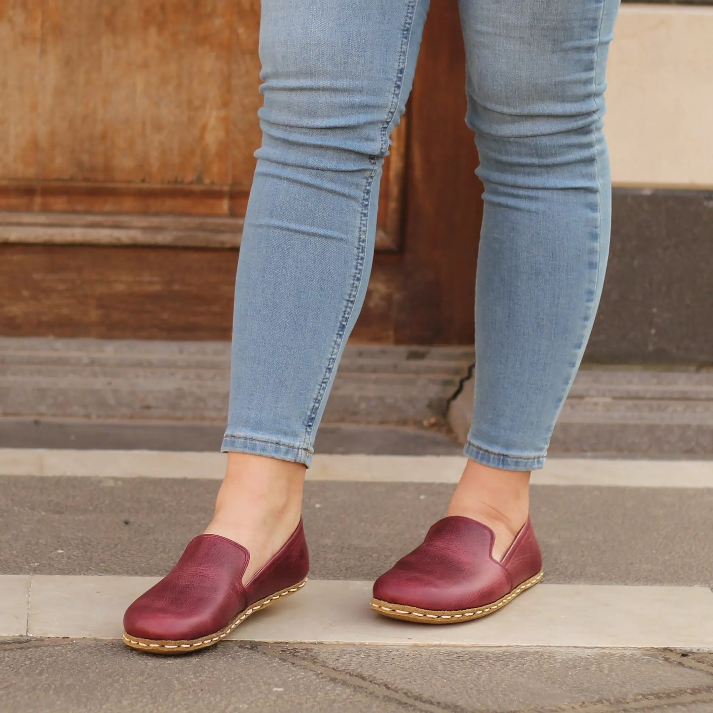 durable barefoot shoes womens burgundy