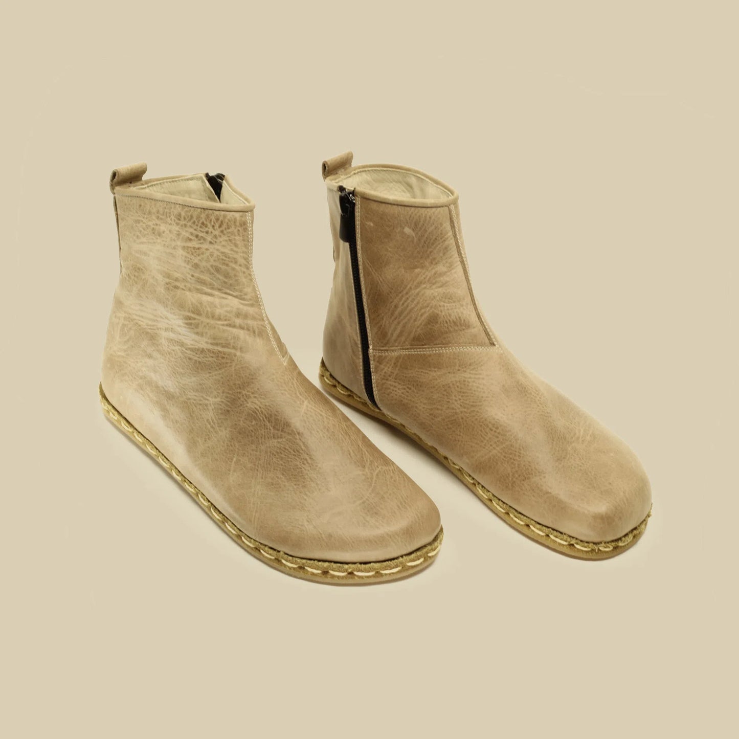 durable mens barefoot boots visionary leather zipper