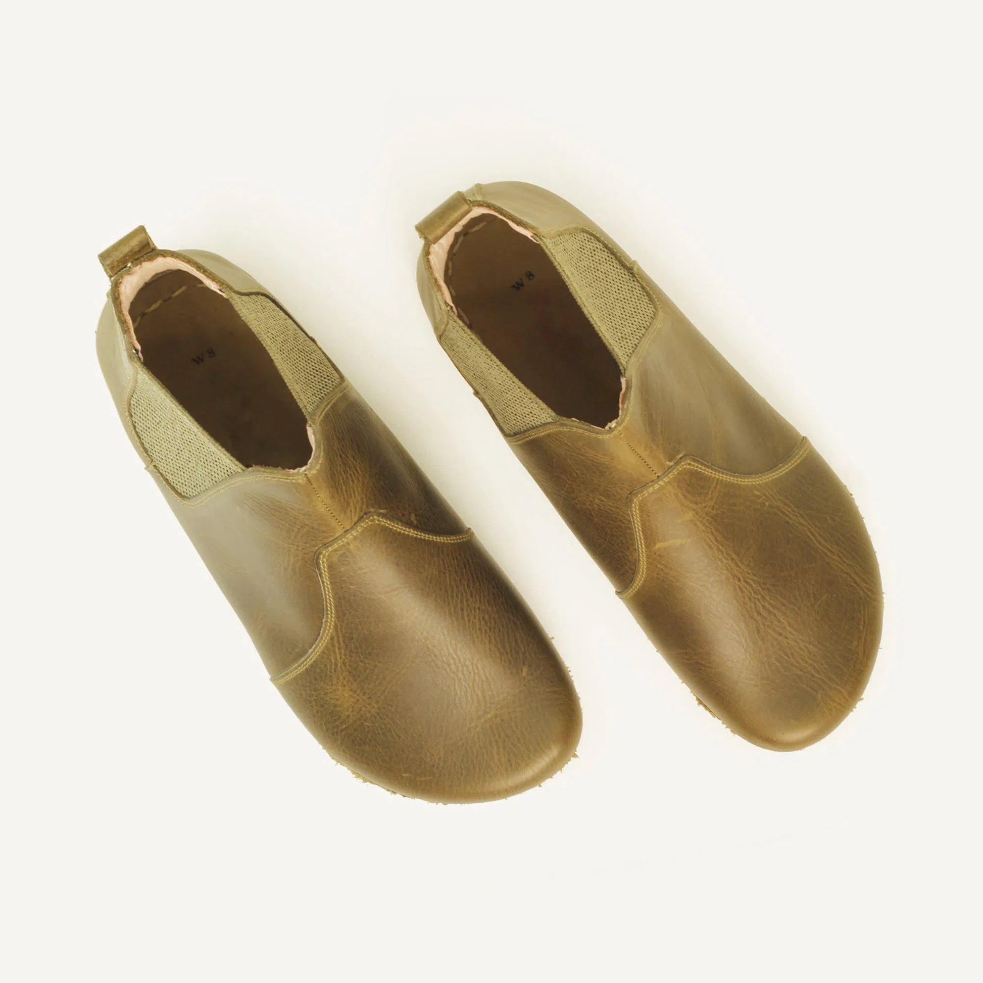 durable military green chelsea barefoot handmade boots women