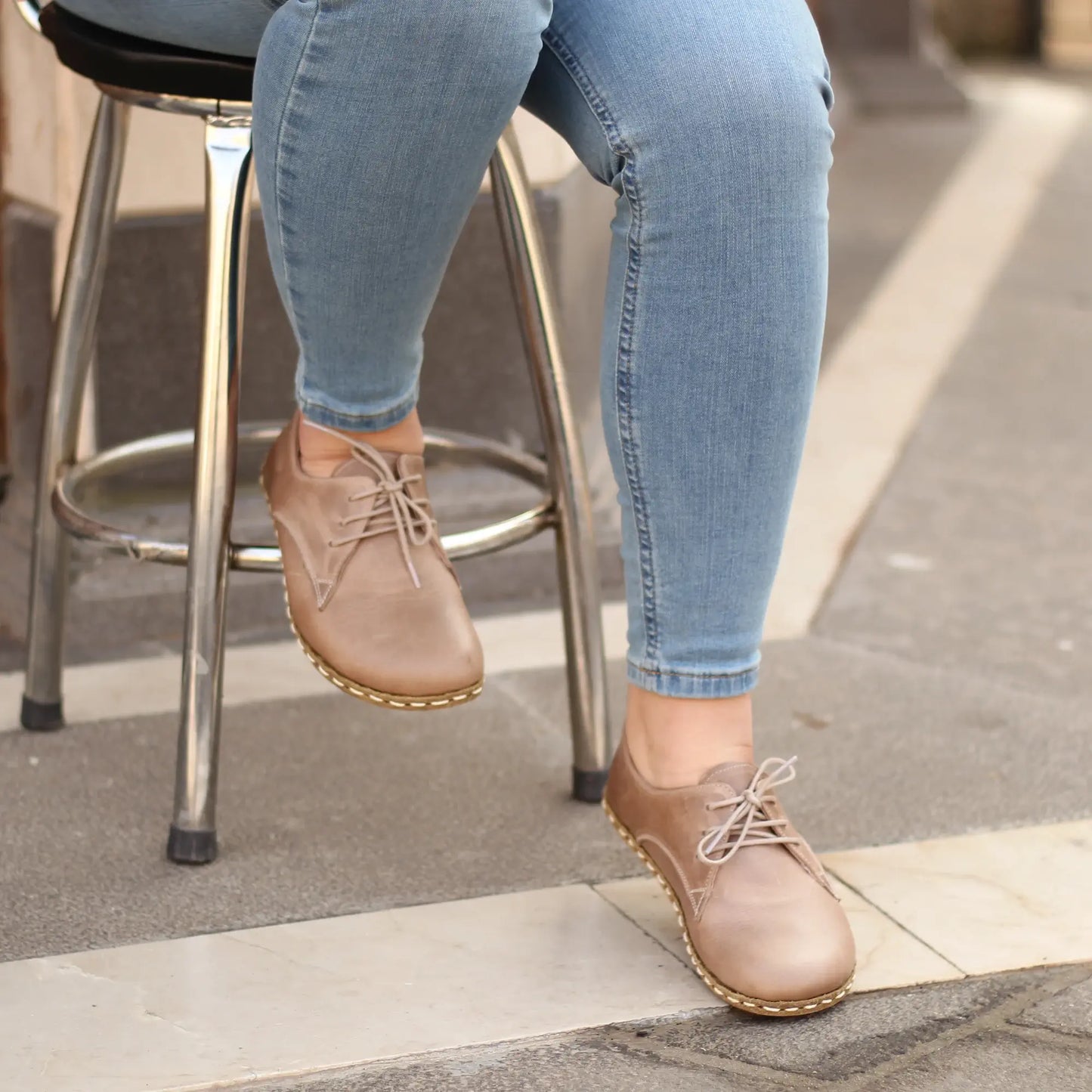 elegant womens crazy vision handmade barefoot leather shoes