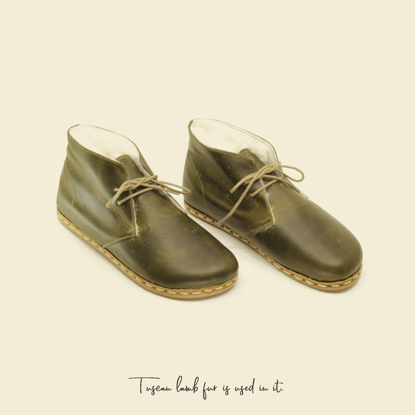 grounding barefoot ankle boots olive green men