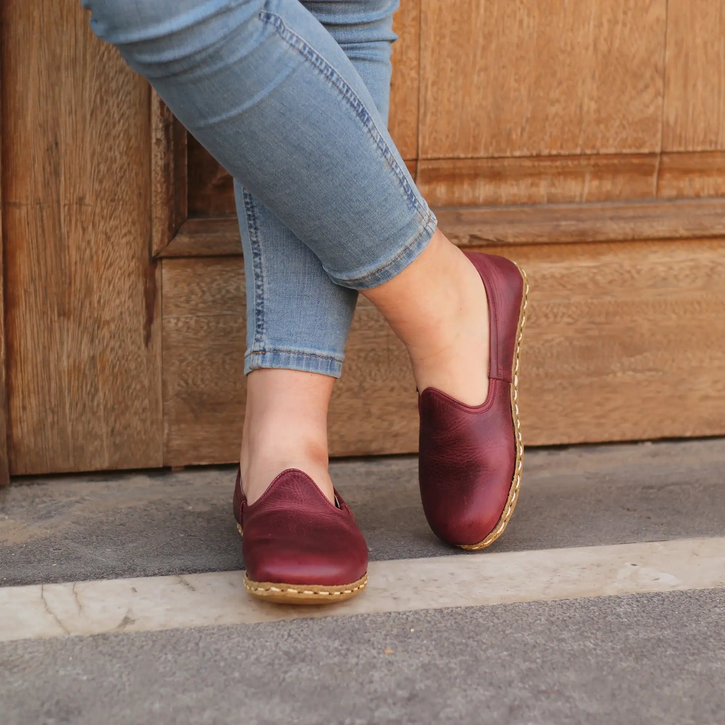 grounding barefoot burgundy earth touch shoes women’s