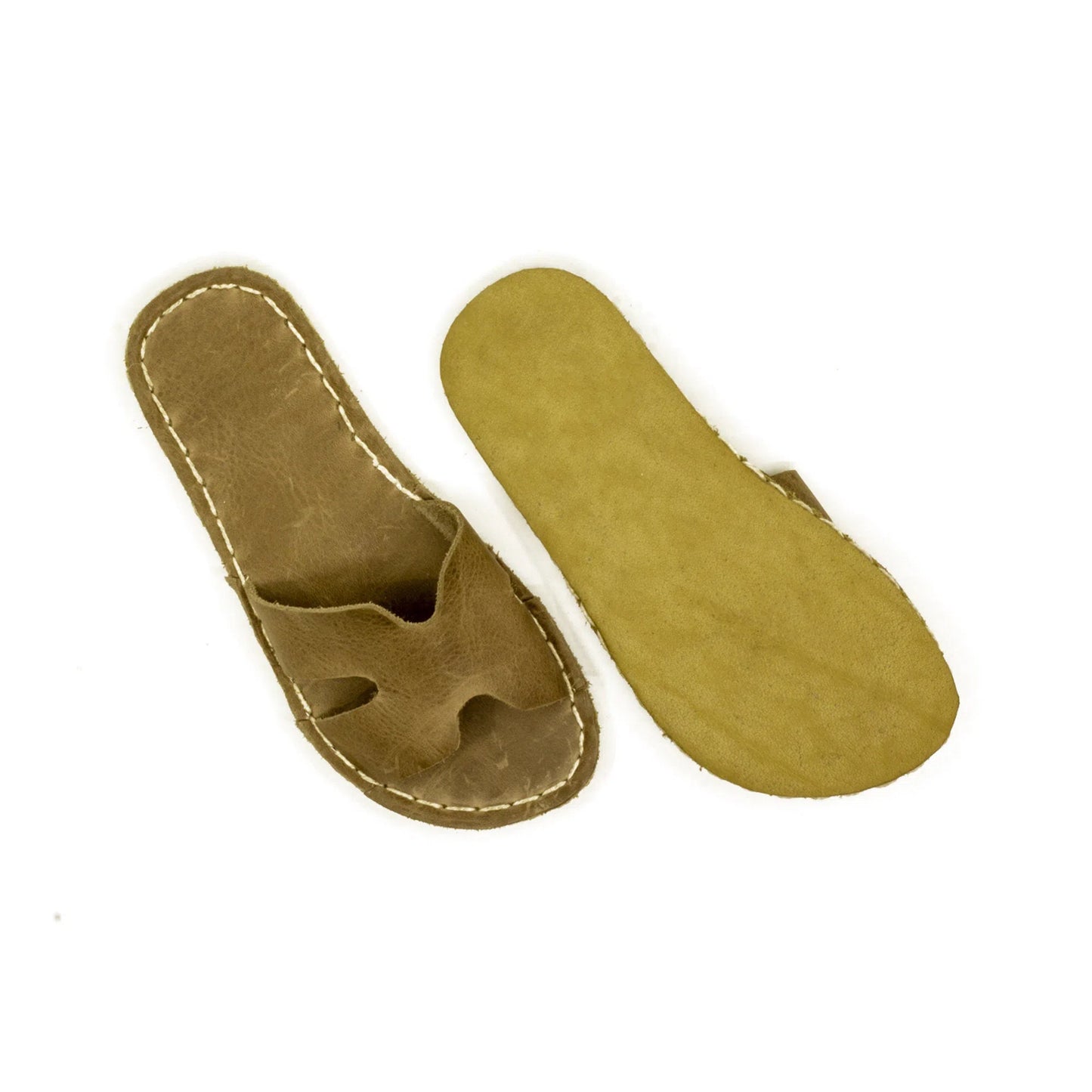 handmade h style barefoot slippers vision leather men