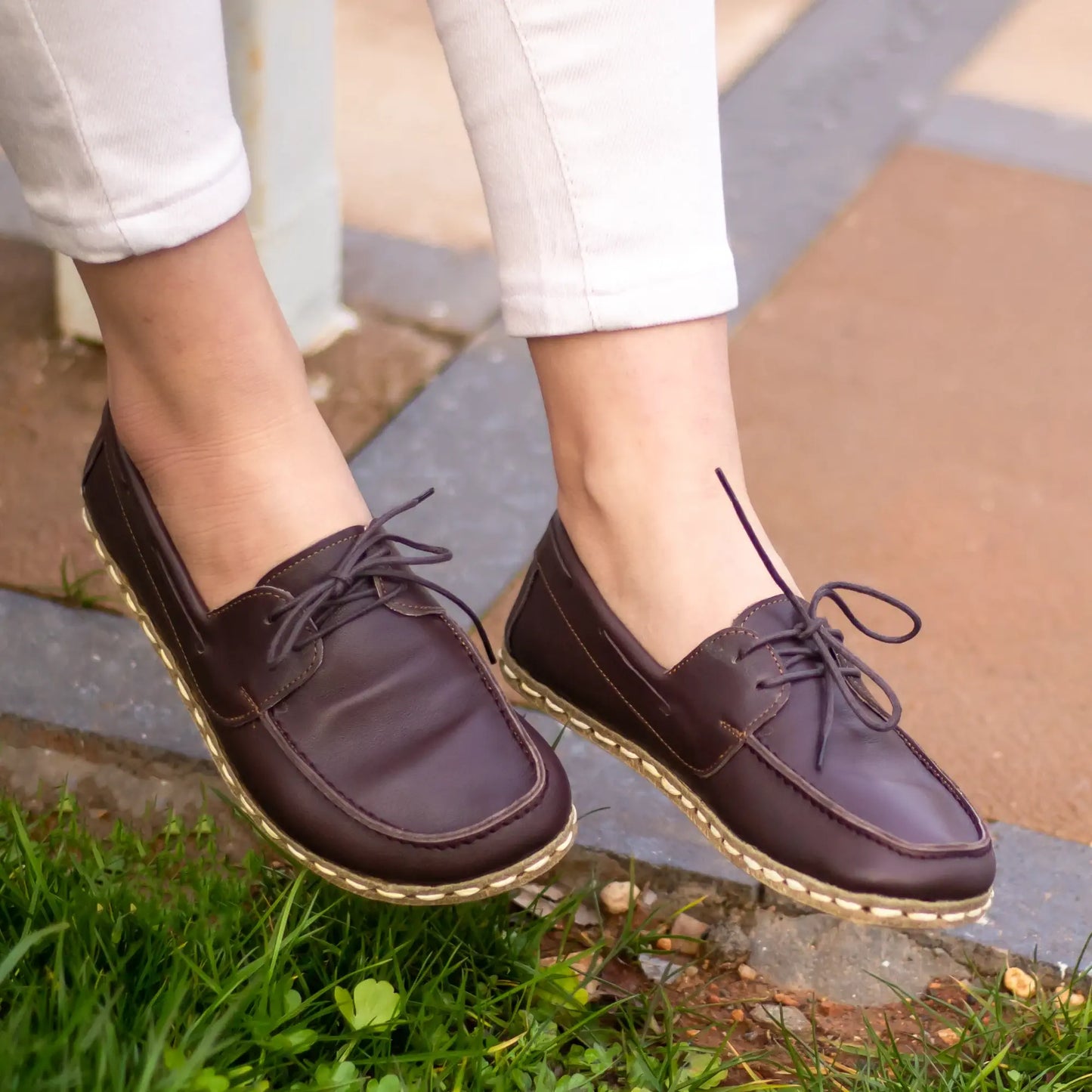 handmade womens barefoot minimalist bitter brown shoes