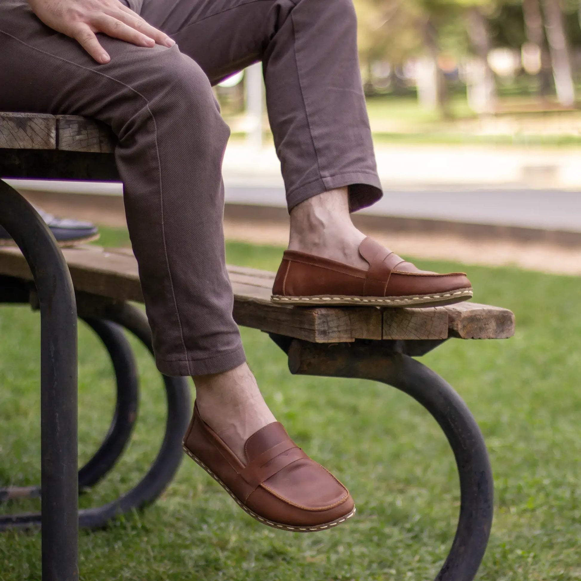 healthy posture grounding barefoot shoes crazy new brown men