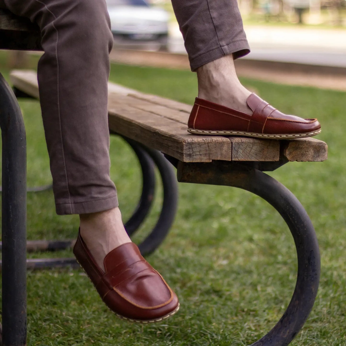 healthy posture grounding barefoot shoes tornado brown men