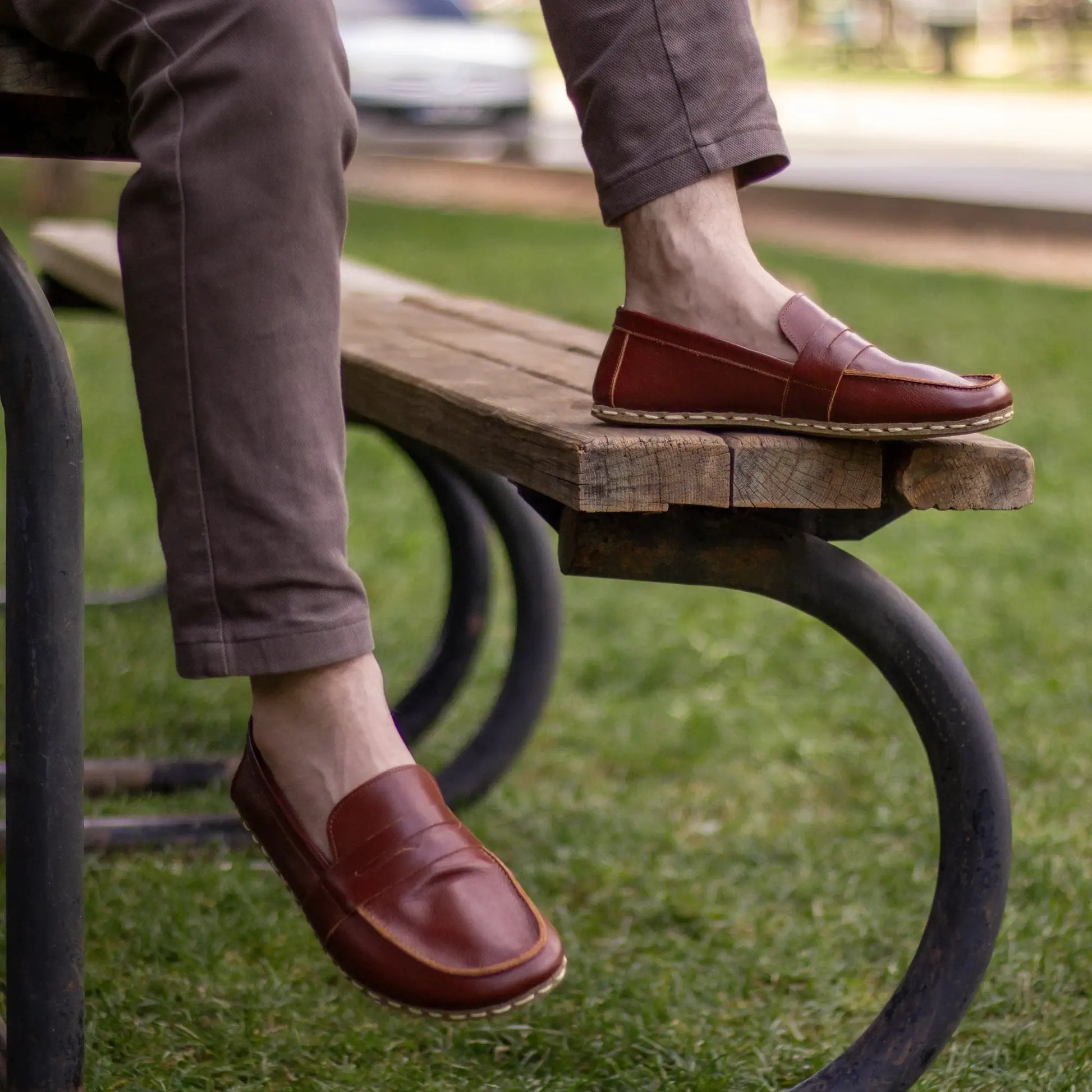 healthy posture grounding barefoot shoes tornado brown men