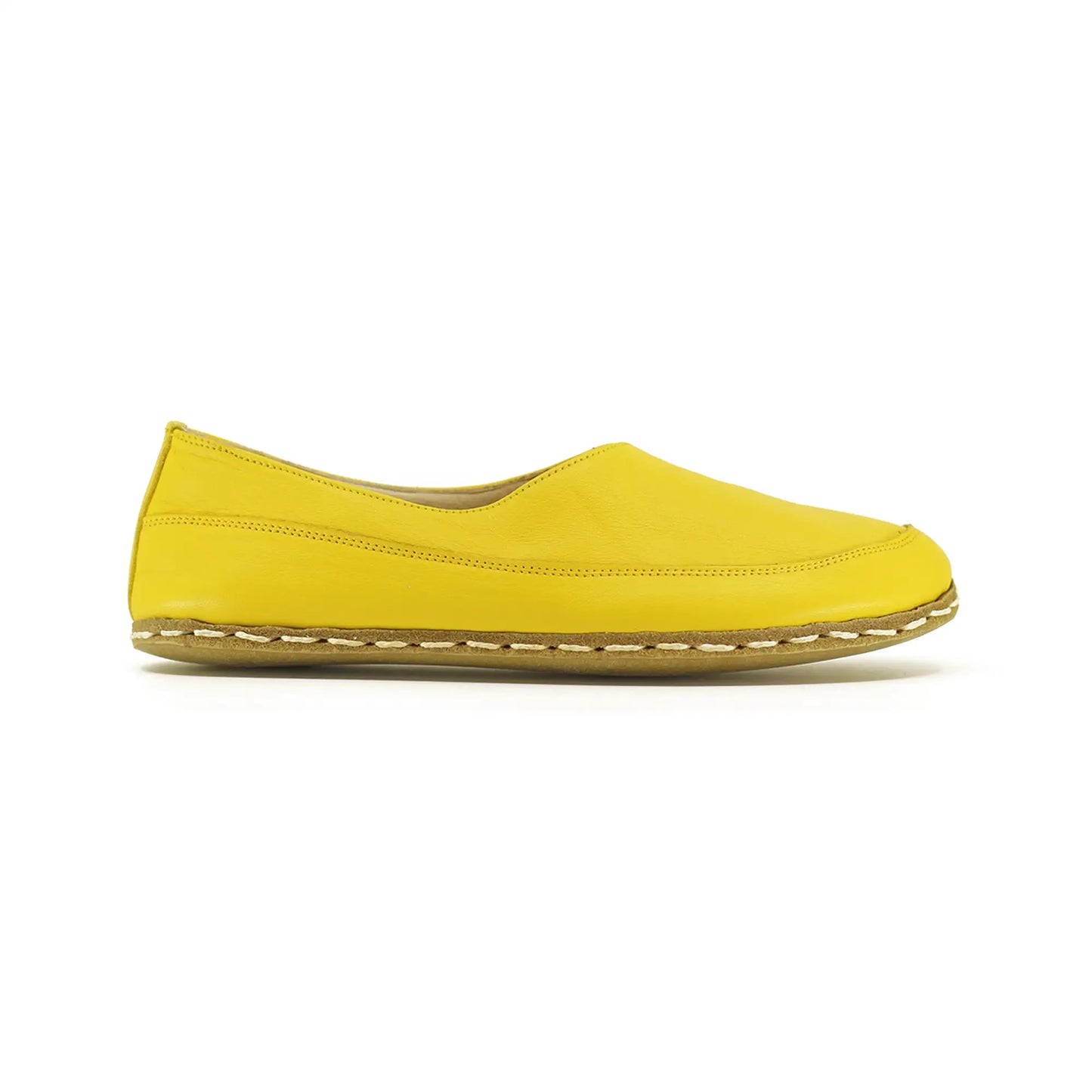 lightweight handmade barefoot loafers women yellow