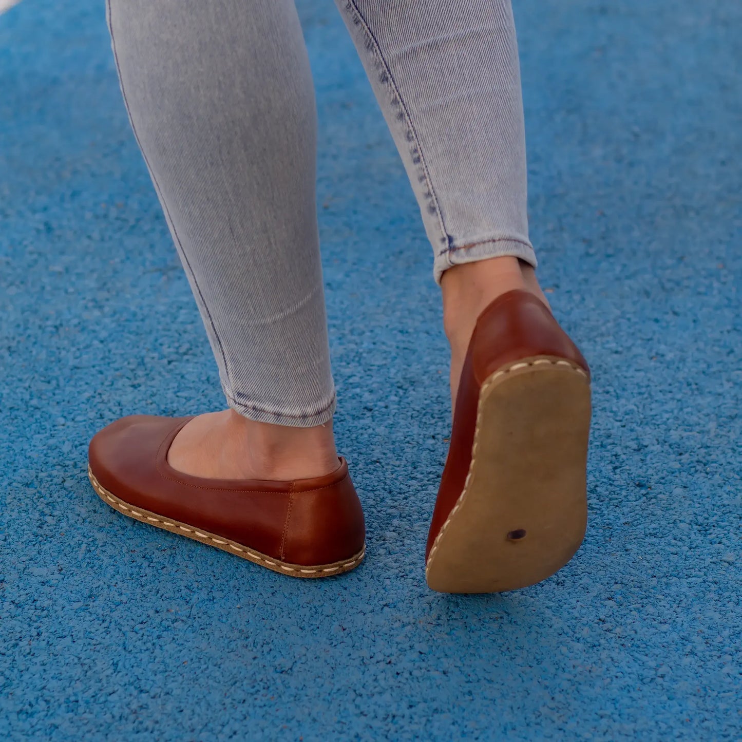 lightweight womens barefoot tornado brown flat shoes