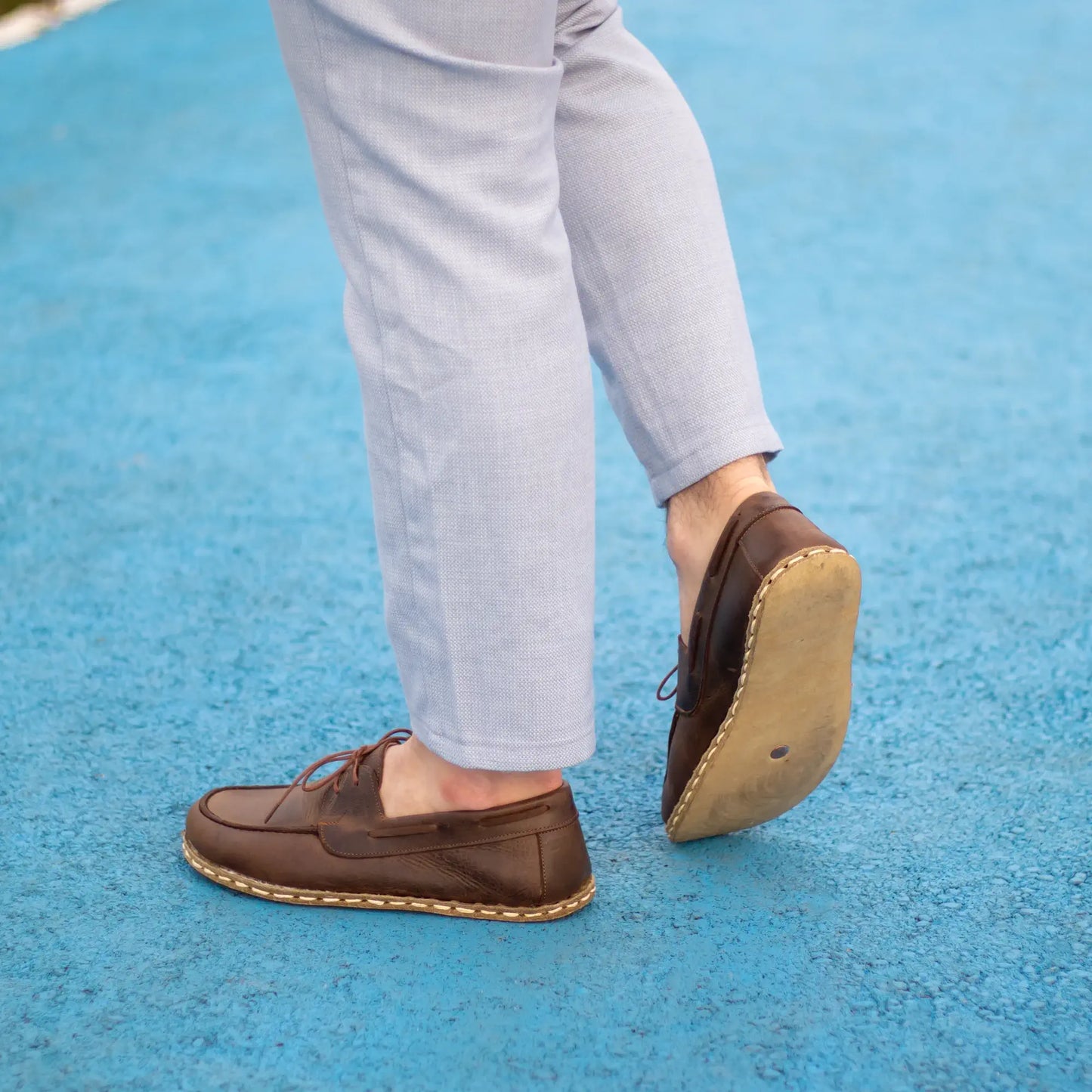 mens barefoot crazy classic brown earthing shoes