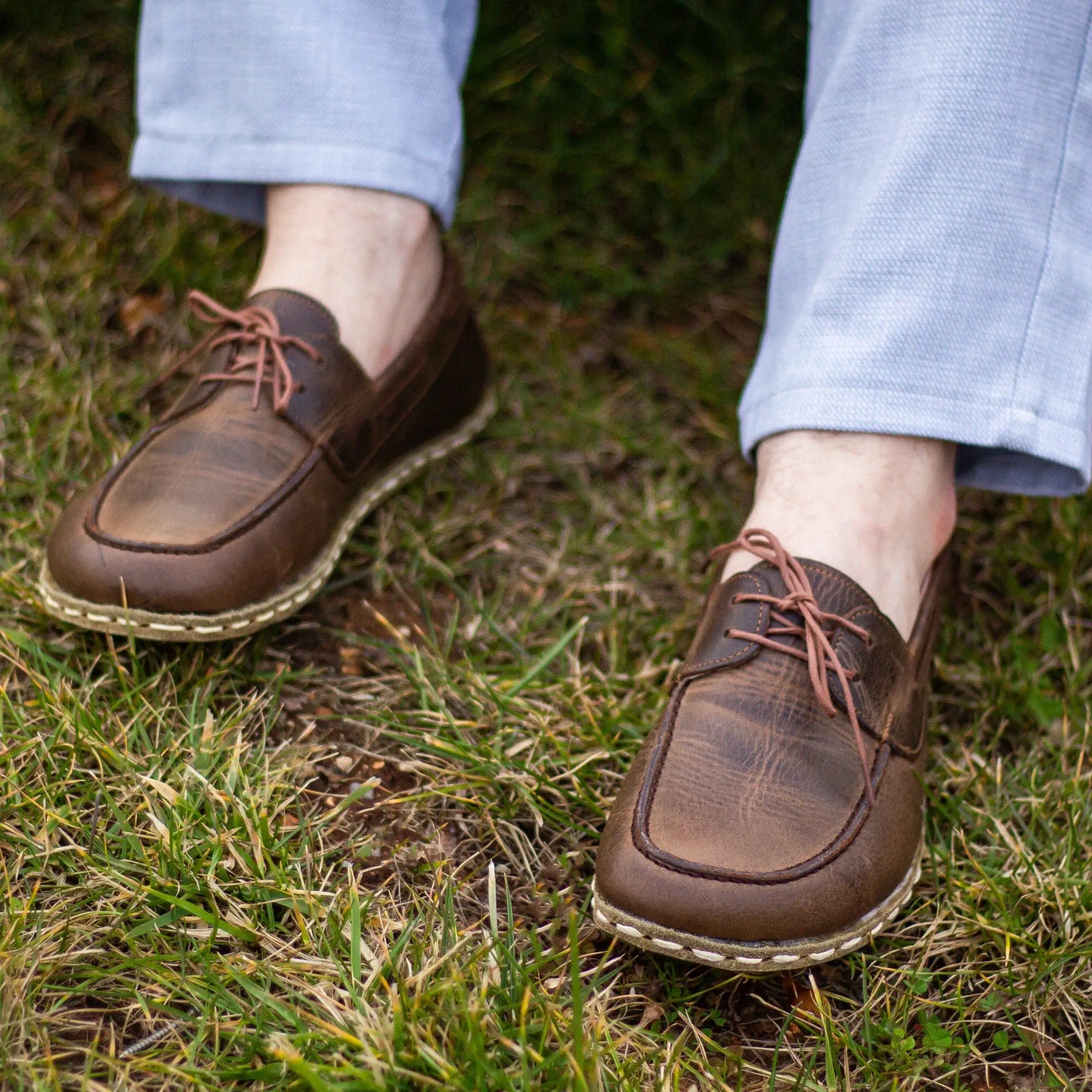 mens barefoot grounding earthing shoes crazy classic brown