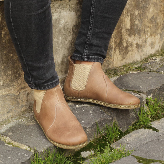 mens crazy vision handmade chelsea barefoot boots