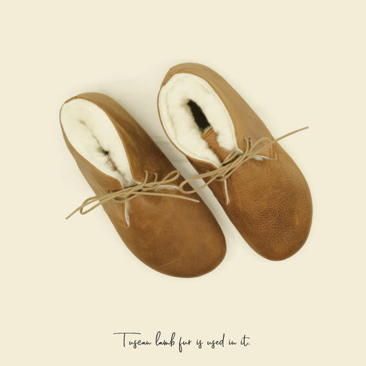 mens matte brown barefoot grounding ankle boots