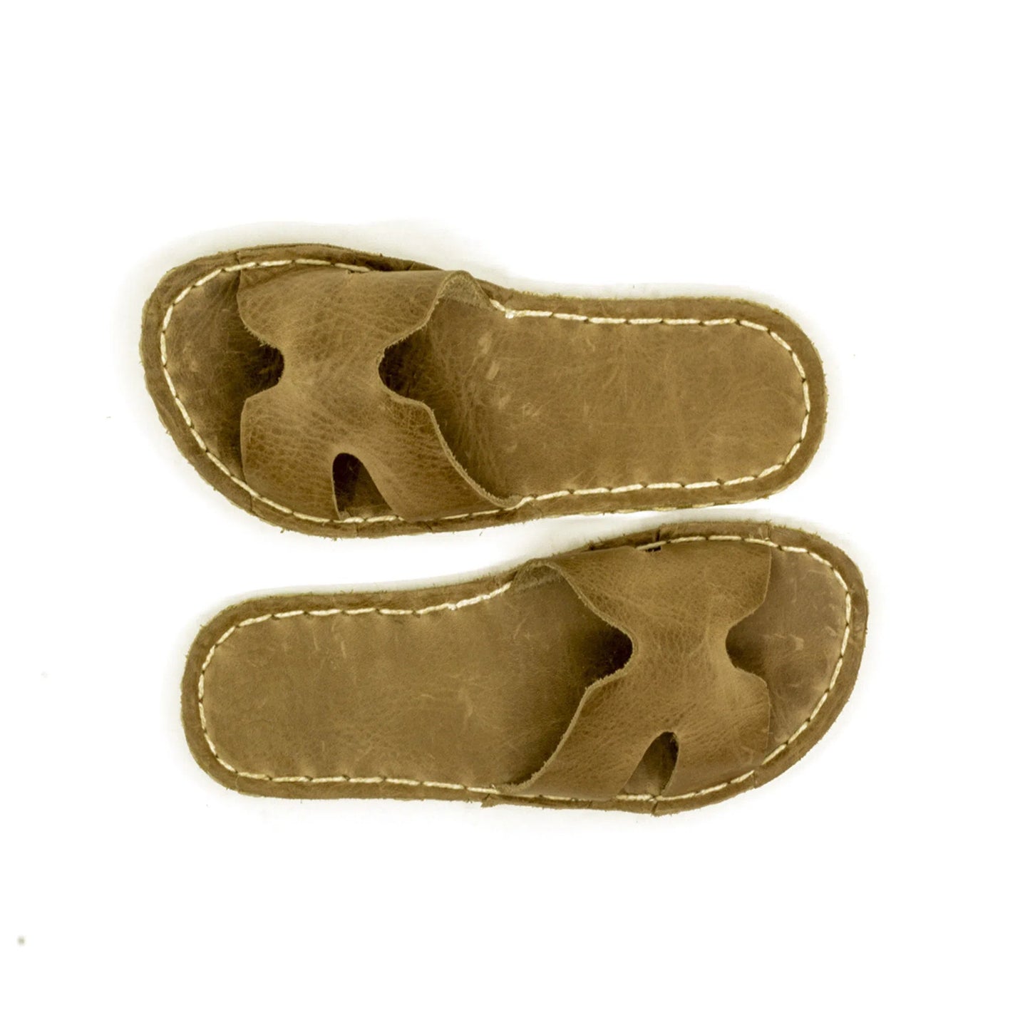 mens vision leather h strap barefoot summer slippers