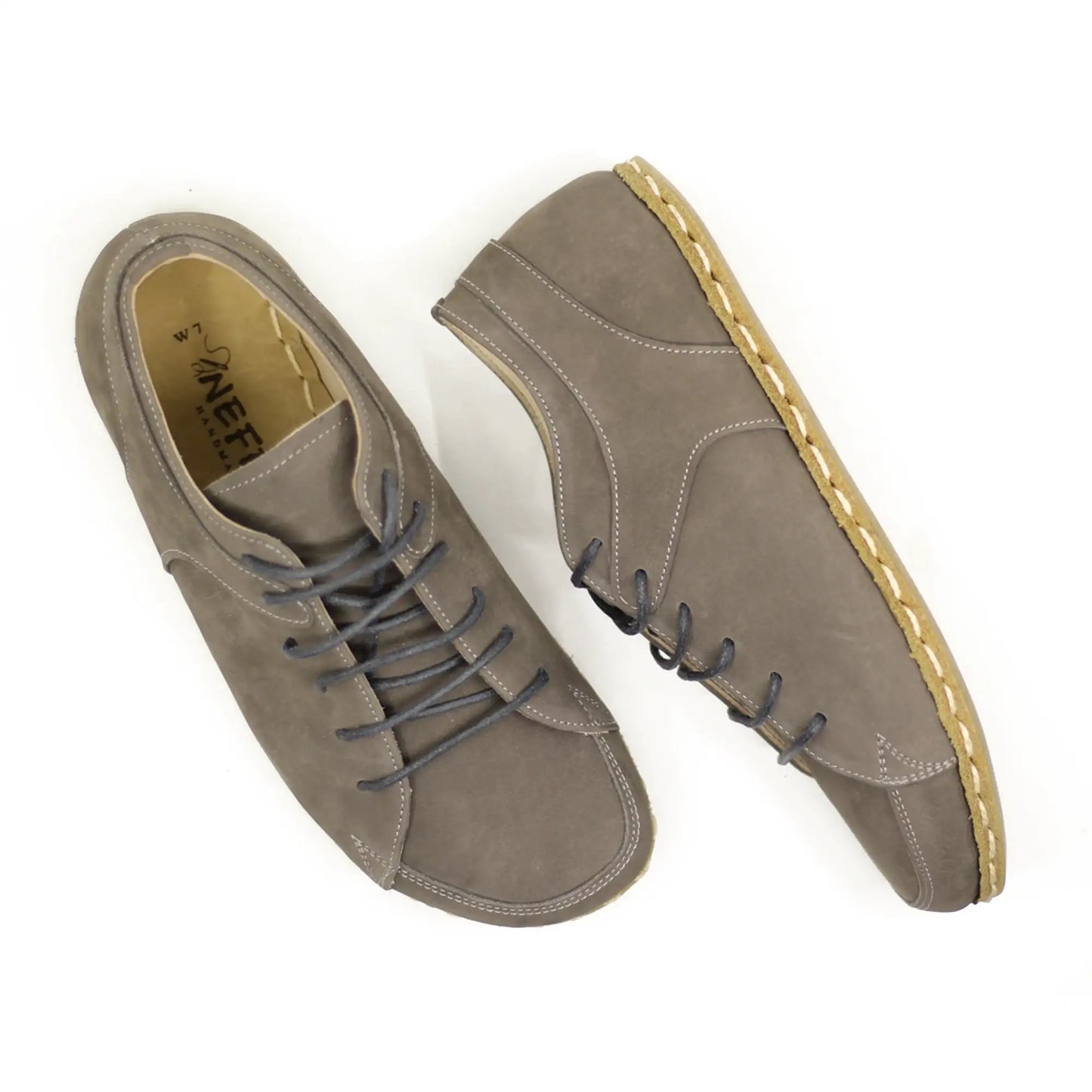 minimalist barefoot sneaker men gray nubuck