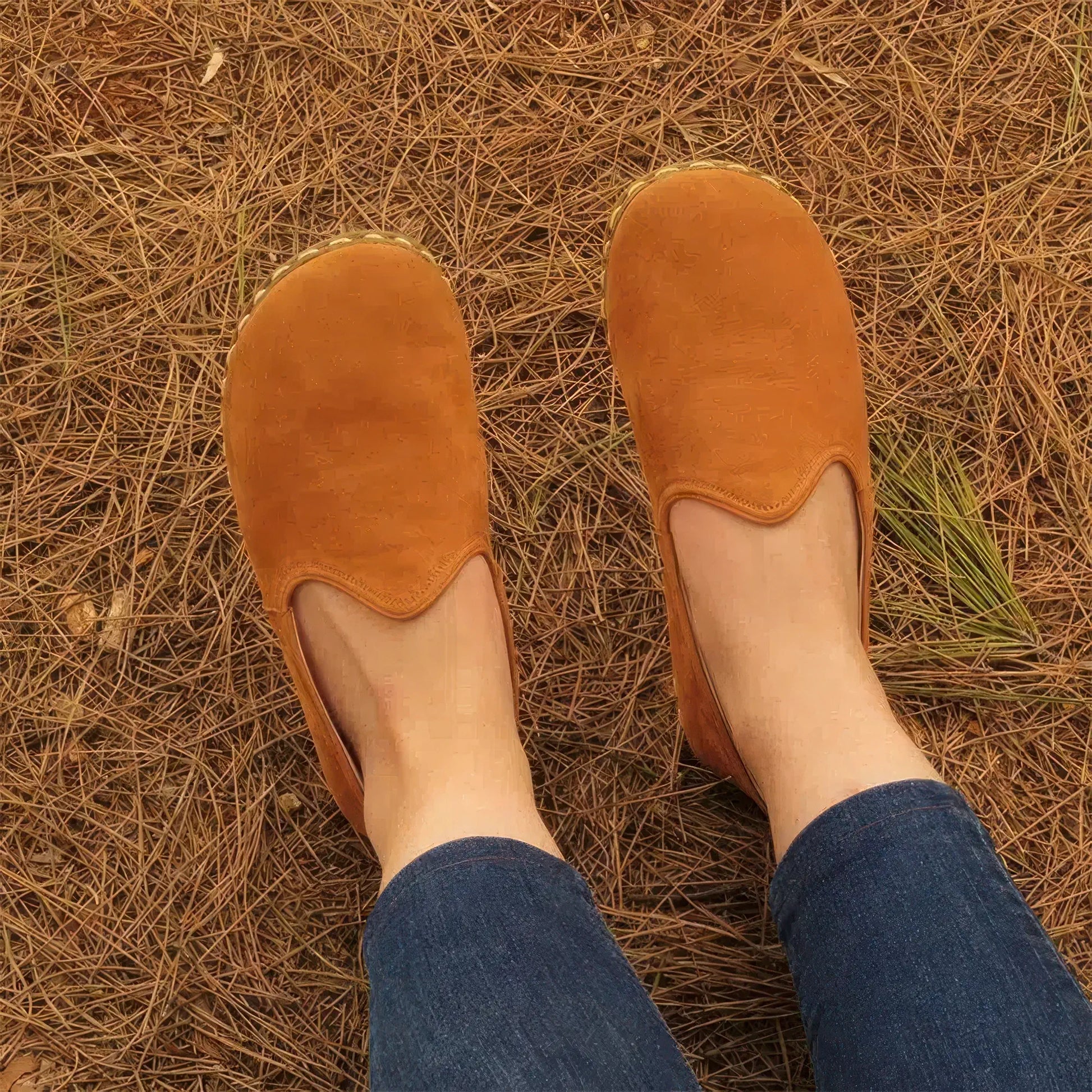minimalist barefoot walking shoes women orange tone