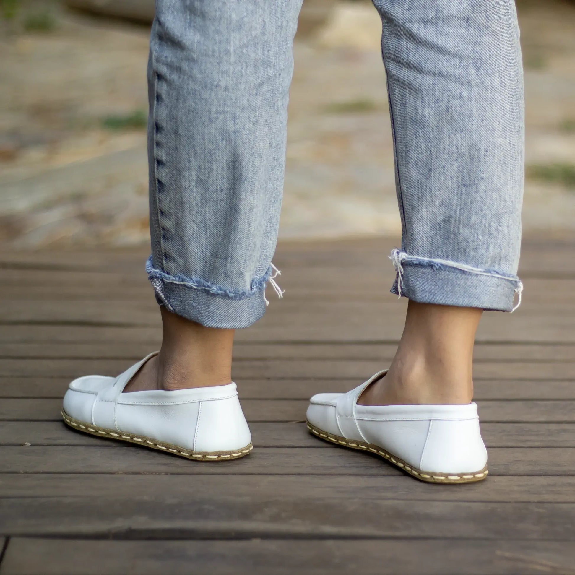 white womens barefoot earthing shoes