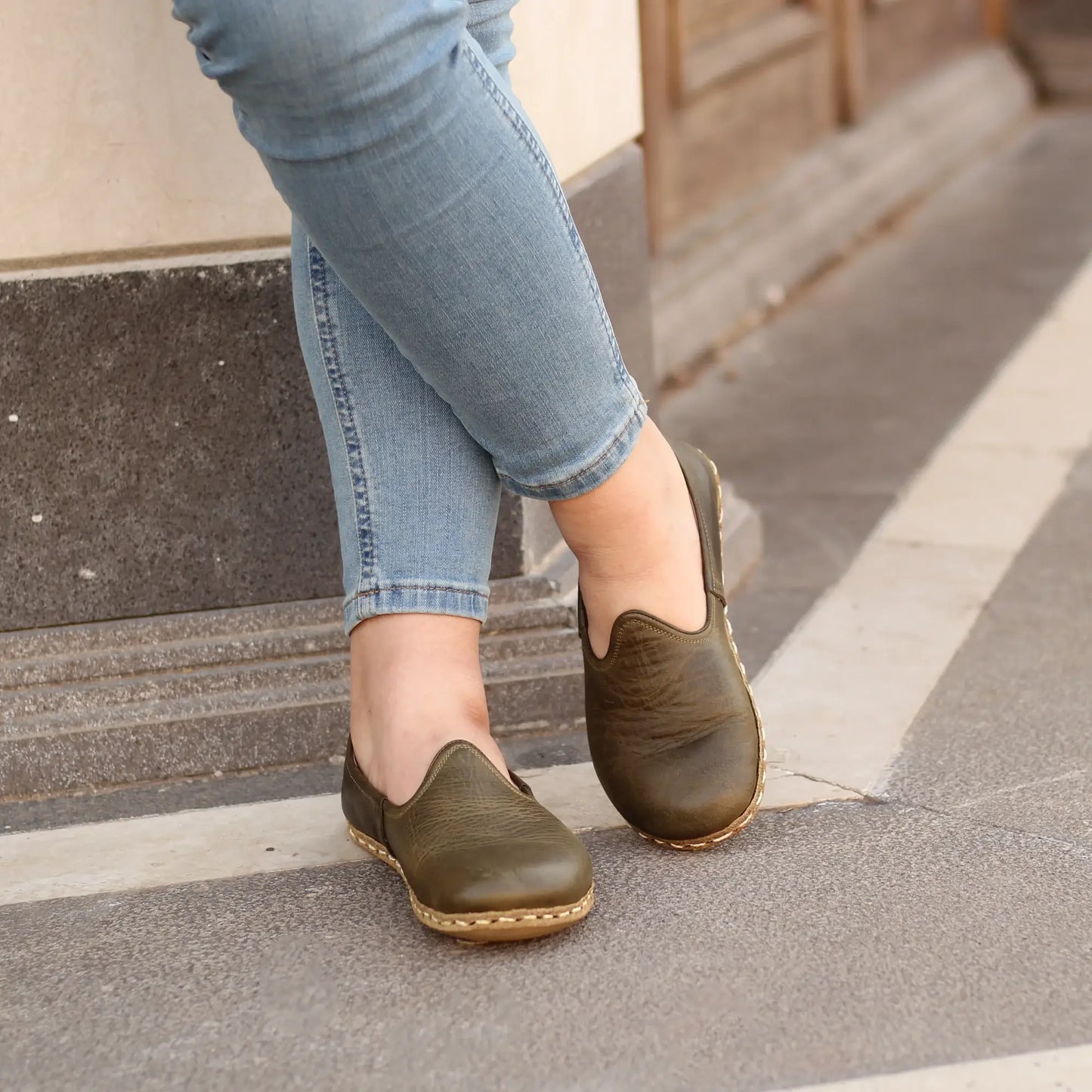 womens barefoot grounding shoes military green balance walk