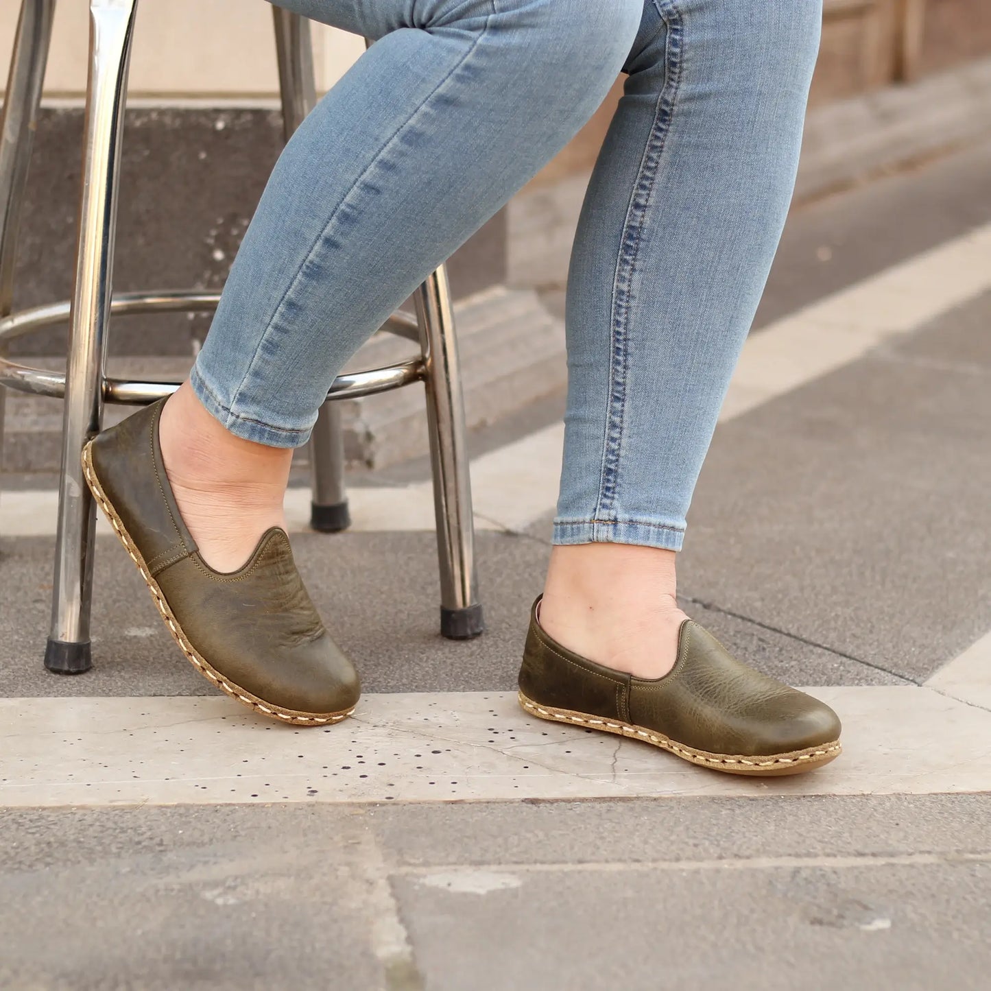 womens barefoot grounding shoes military green free ground