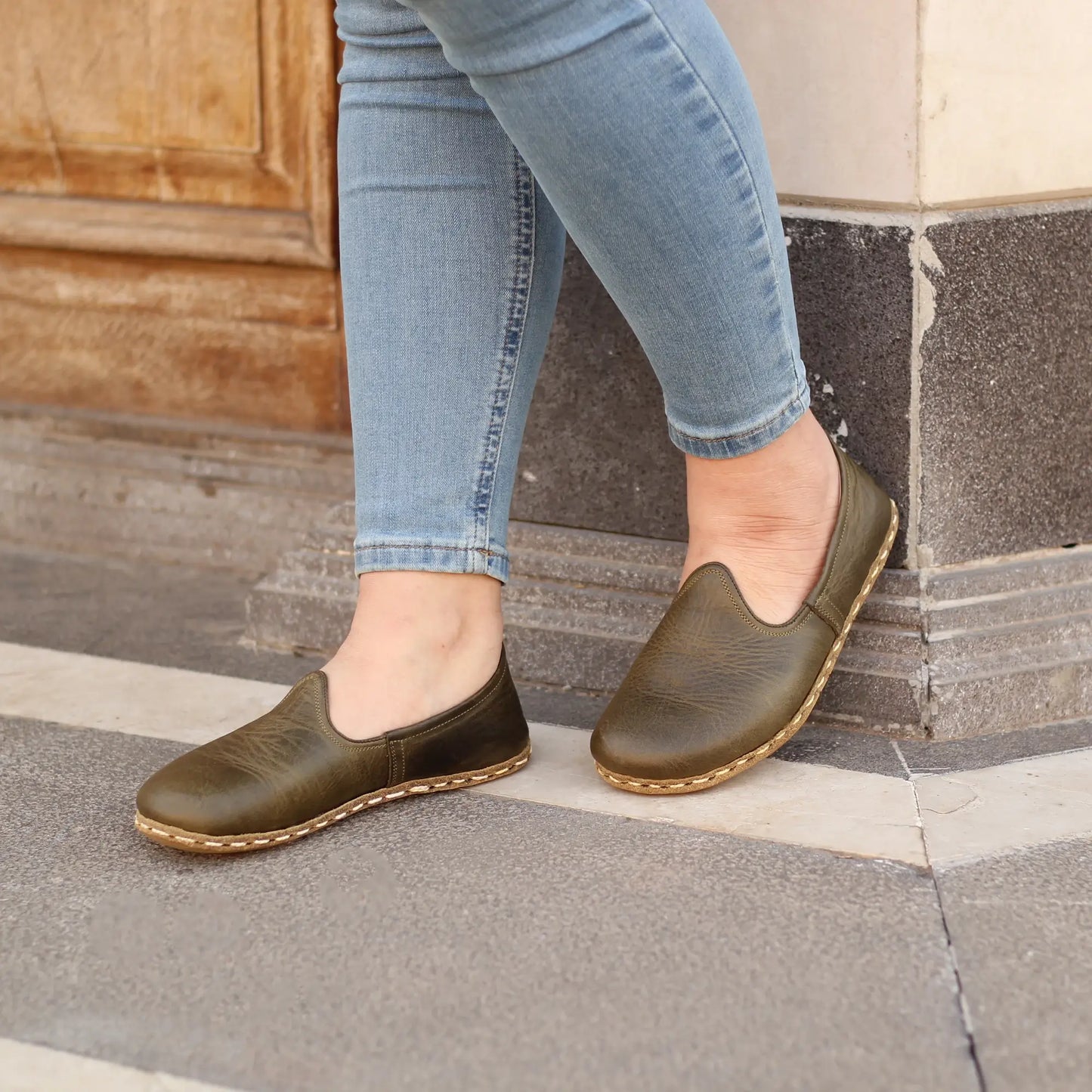 womens barefoot grounding shoes military green soul ground