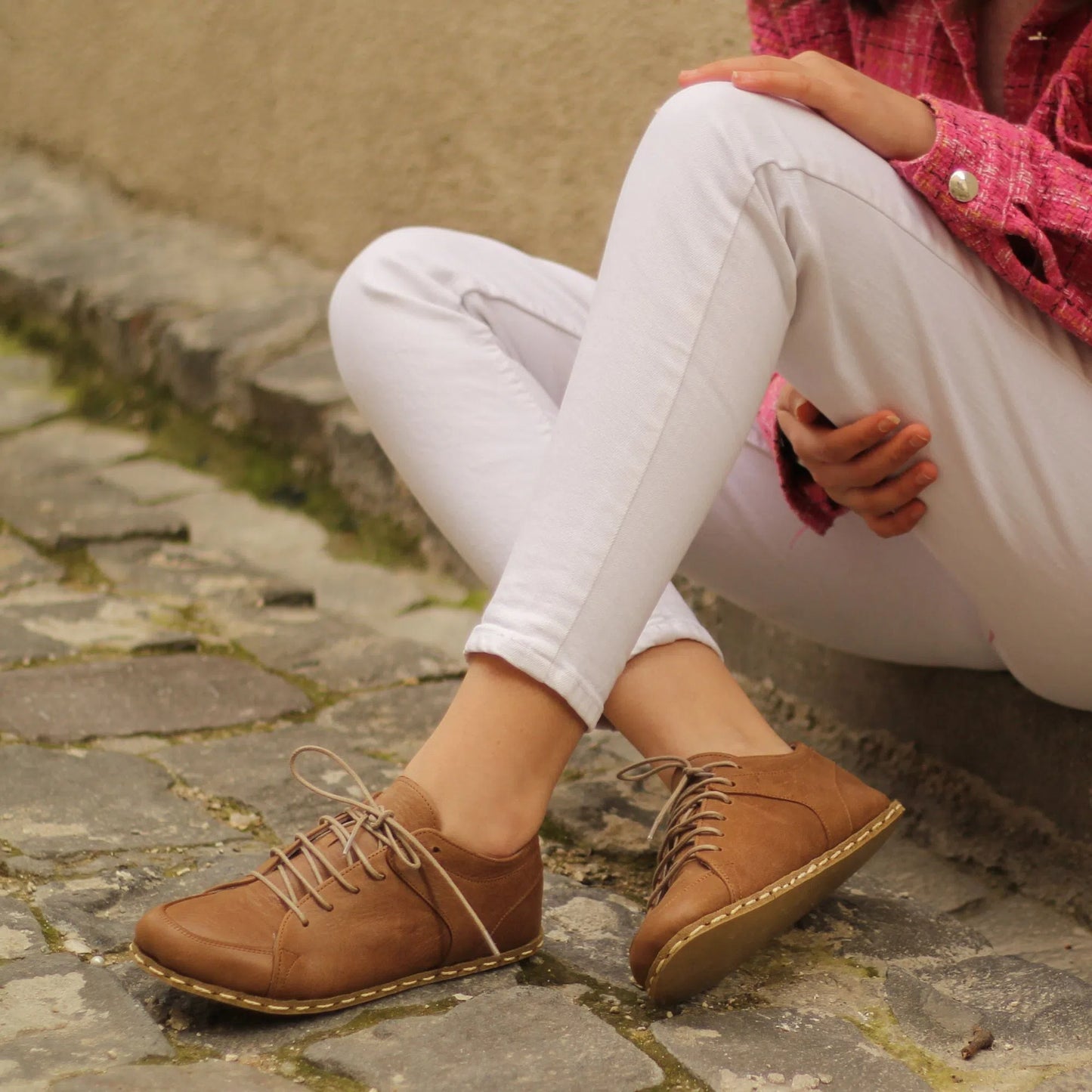 womens grounding barefoot sneaker matte brown