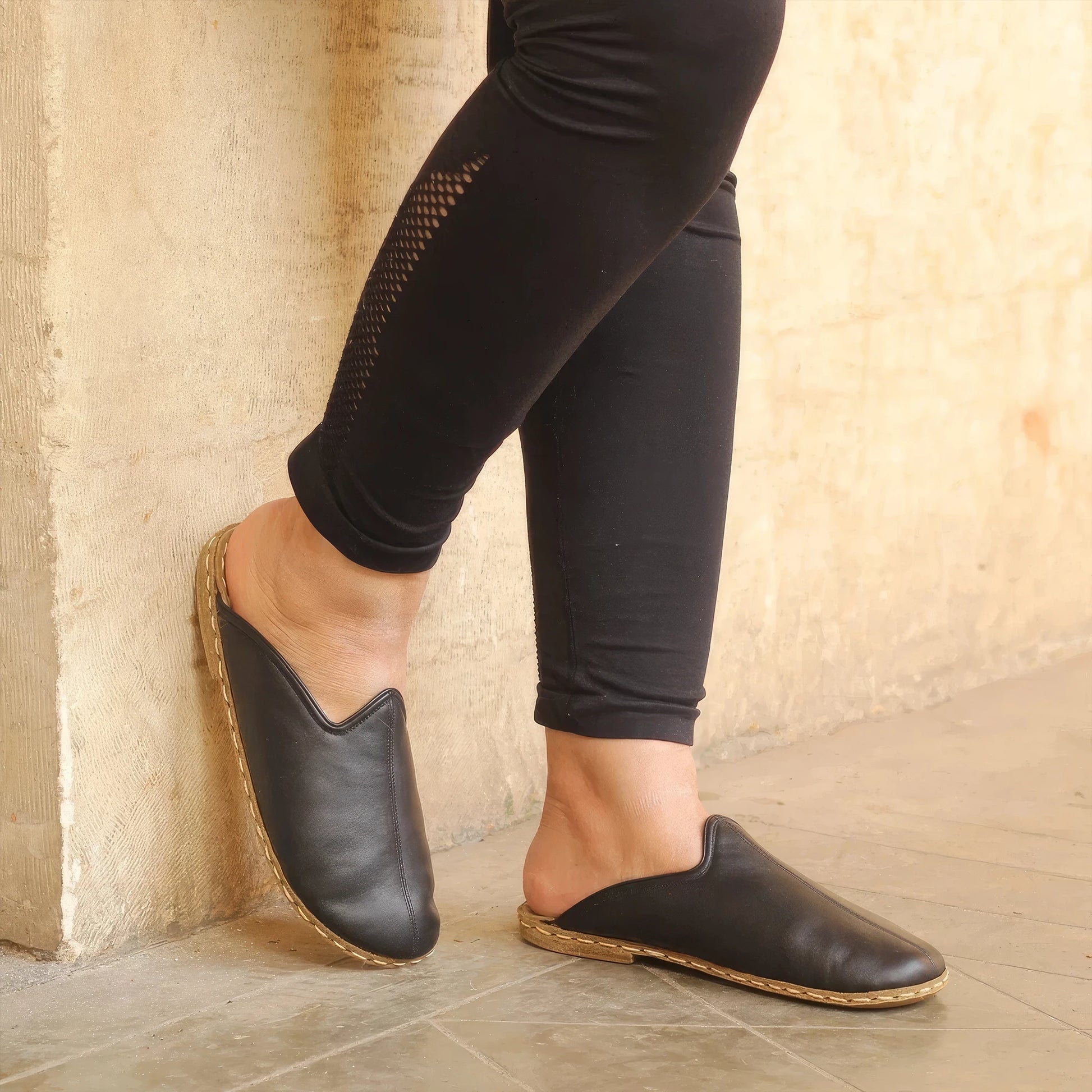 womens house slippers black genuine sheepskin