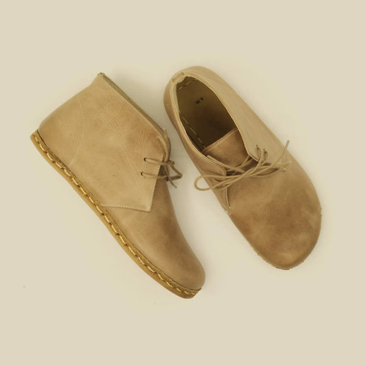 womens light brown oxford earthing boots leather grounding style