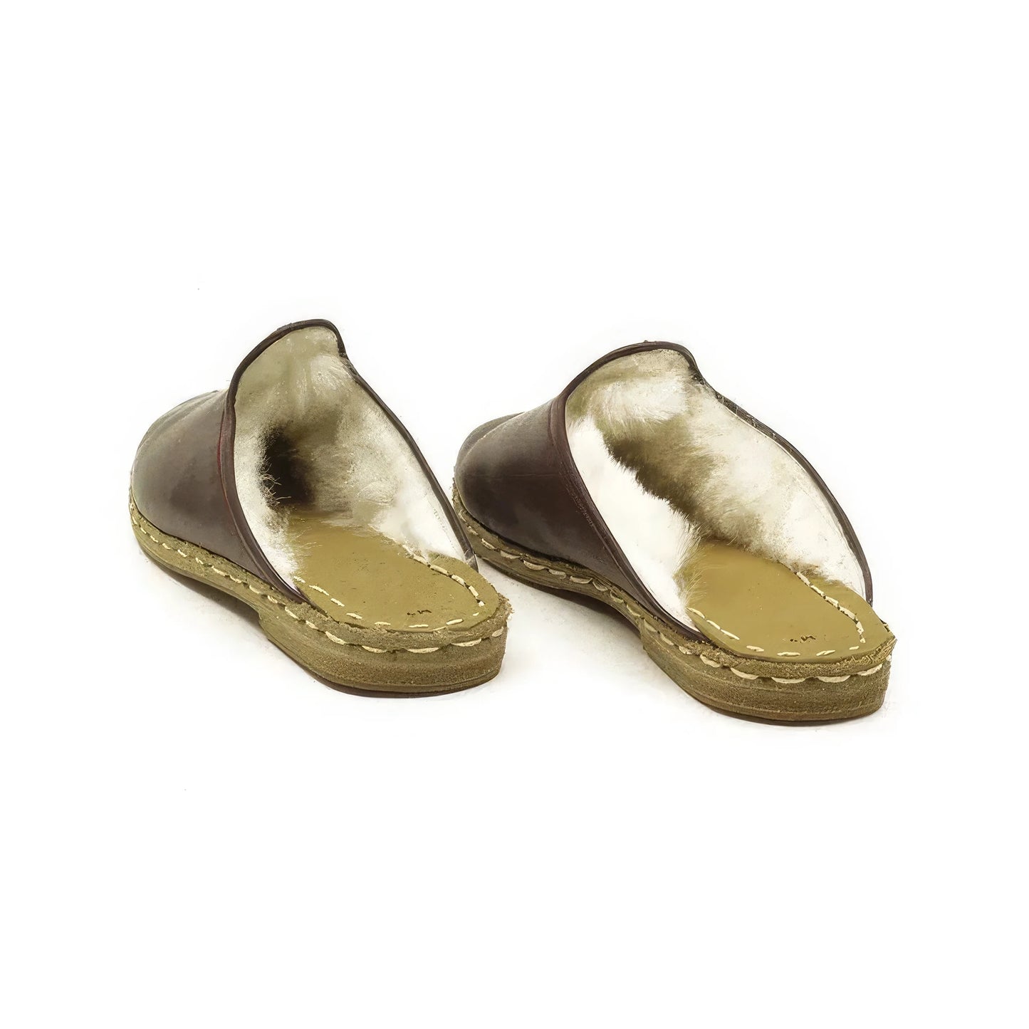 womens warm winter slippers bitter brown sheepskin