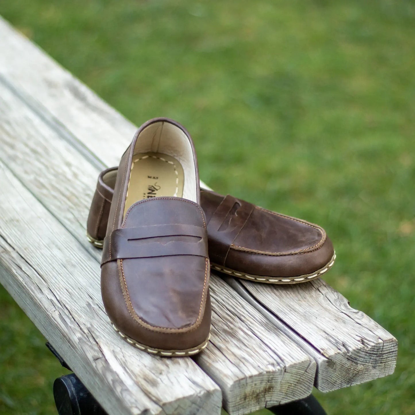 zero drop grounding barefoot leather shoes men crazy classic brown