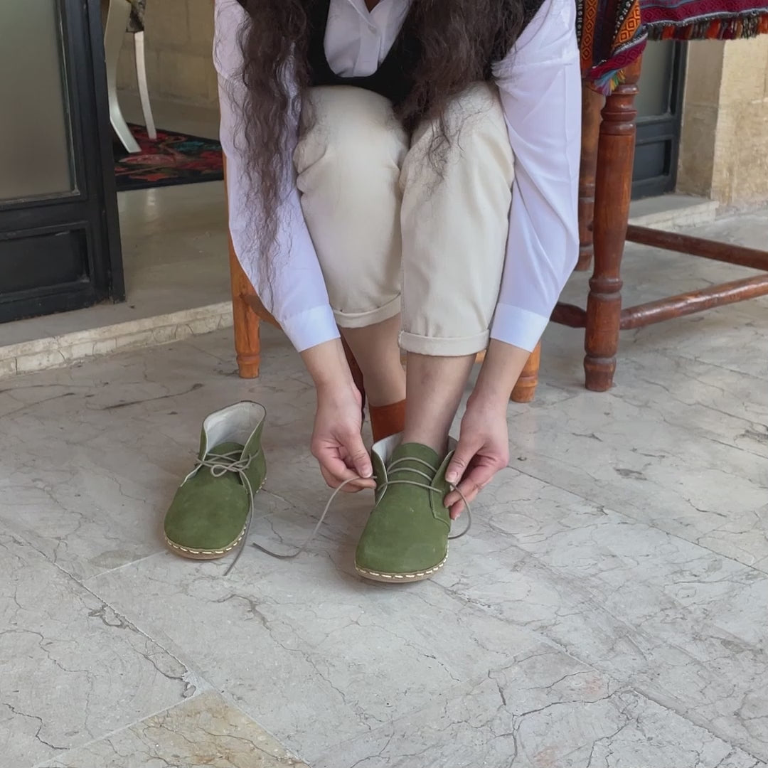 Oxford Earthing Boots Green Women's