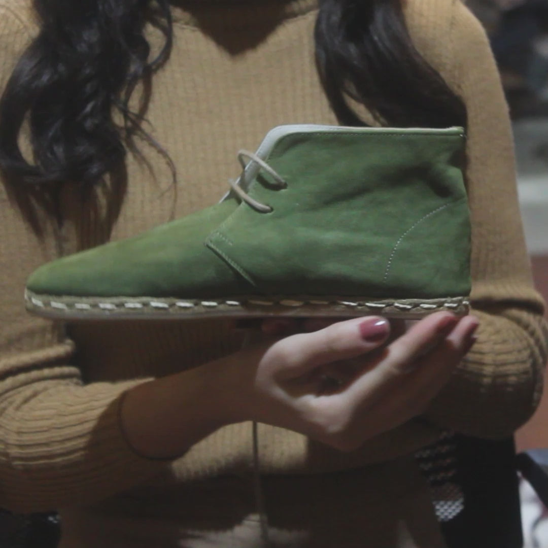 Oxford Earthing Boots Green Women's