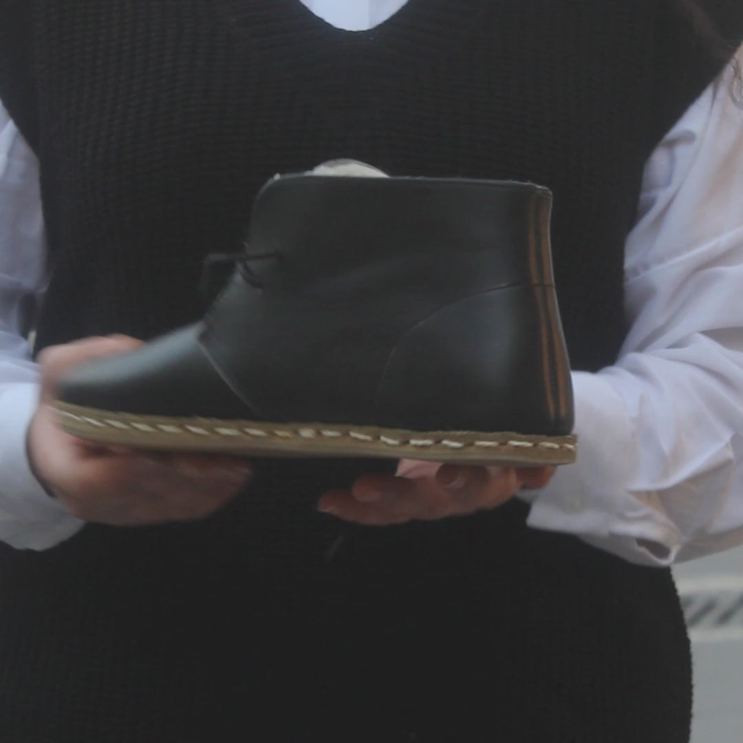 Oxford Earthing Boots Black Women's