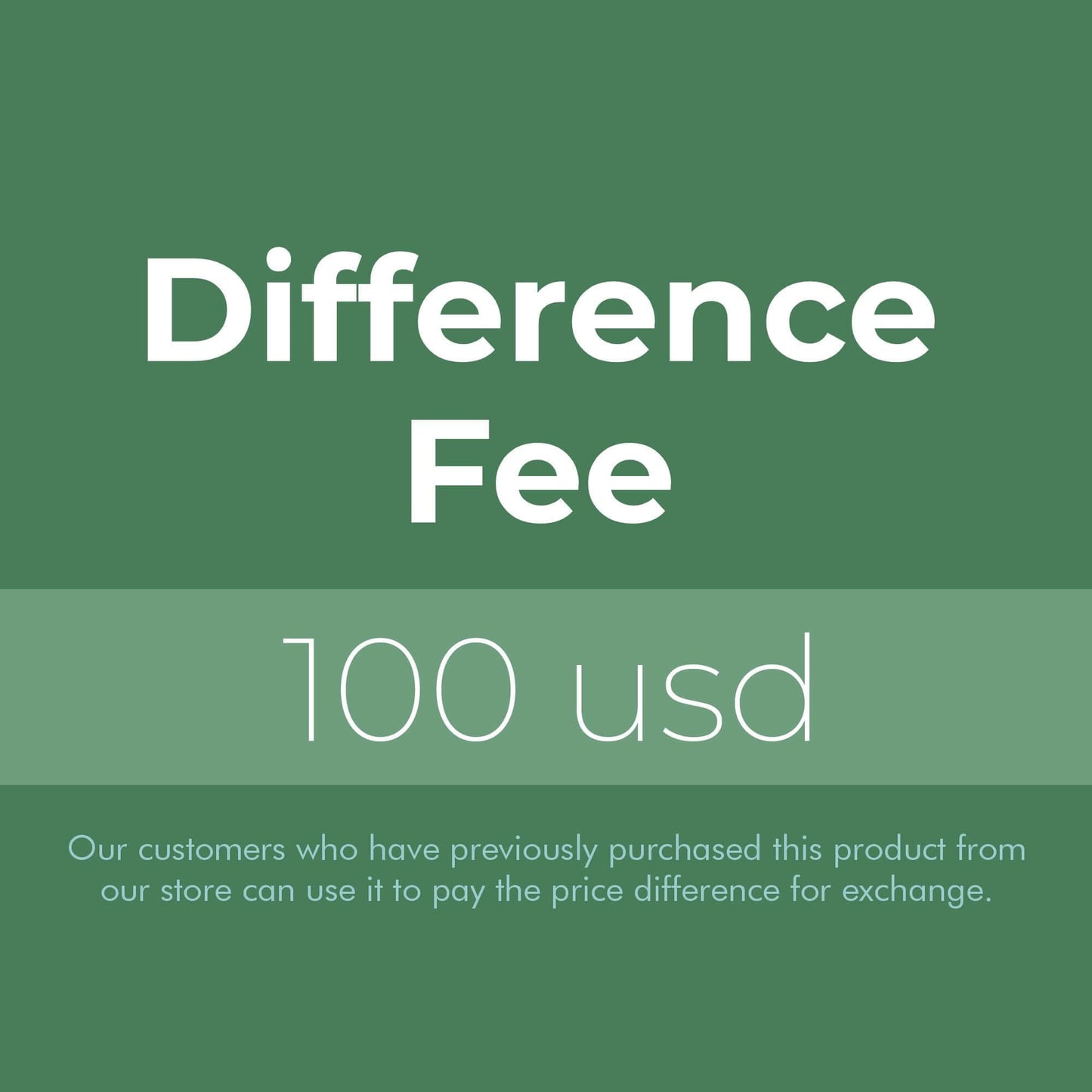 100 usd difference