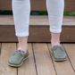 Military Green Women's Leather Earthing Barefoot Shoes