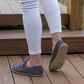 Gray Women's Leather Earthing Barefoot Shoes