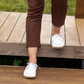 White Women's Leather Earthing Barefoot Shoes