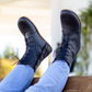 Barefoot Boots | Black Leather Bootie | Men Black Boot | Barefoot Men Boot | Earthing Leather Boots | Grounding Copper Rivet | Black