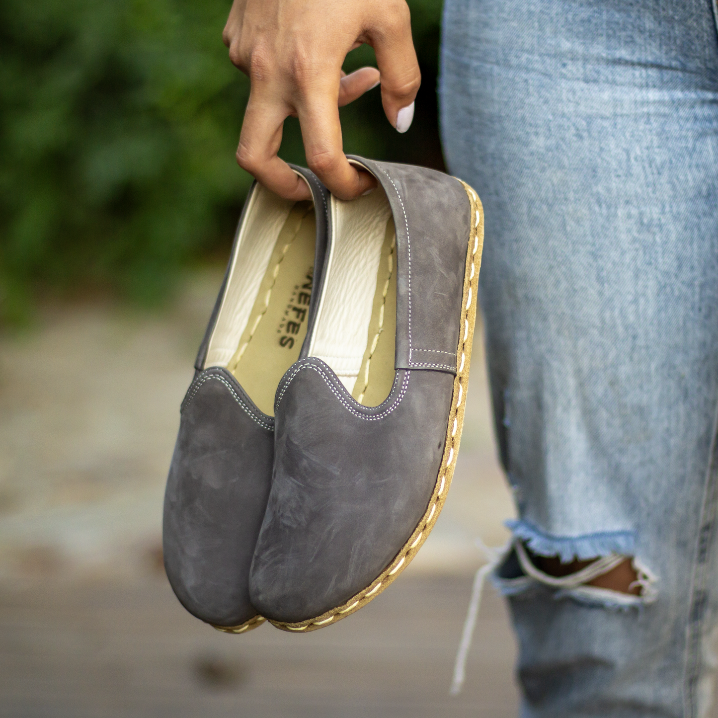 Women's Barefoot Shoes - Nubuck Gray