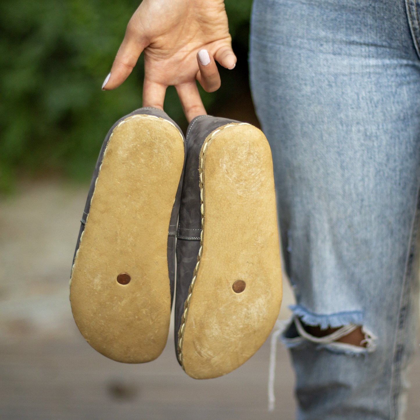 Women's Barefoot Shoes - Nubuck Gray