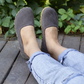 Barefoot Flat Shoes Gray Nubuck for Women