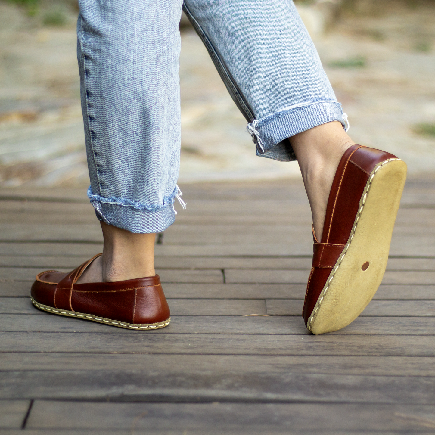 Earthing Barefoot Shoes Tornado Brown Women's